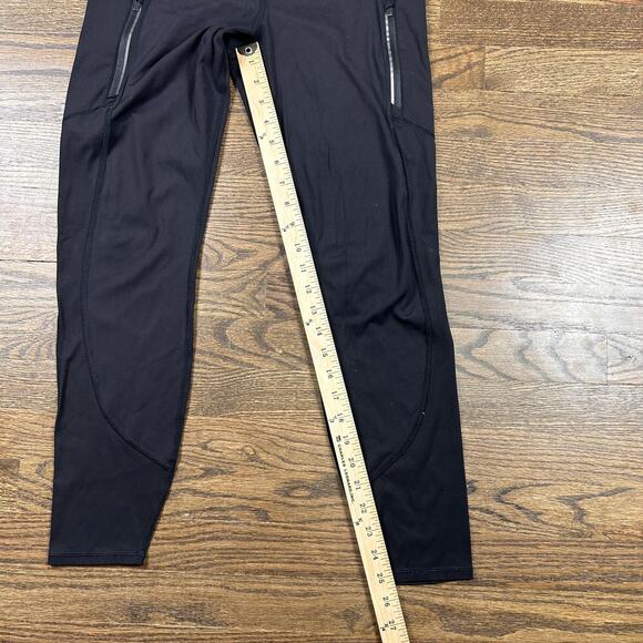 Athleta Rainier Tight Pants Womens Medium Black High Rise Leggings Pocket - Picture 8 of 12